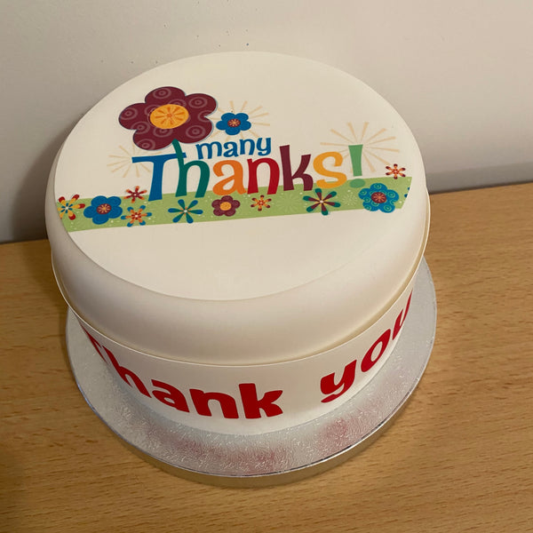 Thank you Edible Icing Cake Topper 04
