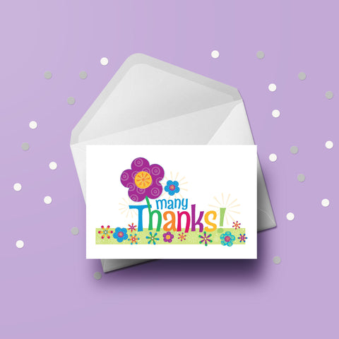 Thank you Card 04 - Flowers