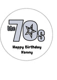 The 70's Edible Icing Cake Topper 01 - The Seventies