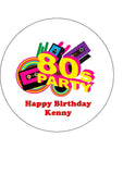 The 80's Edible Icing Cake Topper 02 - The Eighties