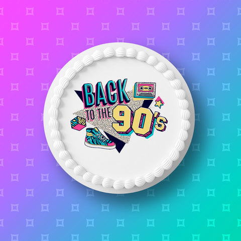 The 90's Edible Icing Cake Topper 01 - The Nineties