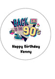 The 90's Edible Icing Cake Topper 01 - The Nineties