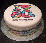 The 80's Edible Icing Cake Topper 01 - The Eighties