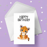 Tiger Birthday Card 02