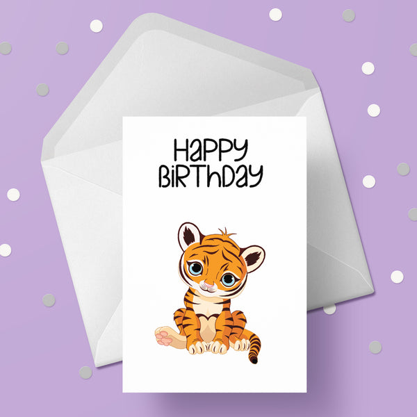 Tiger Birthday Card 02