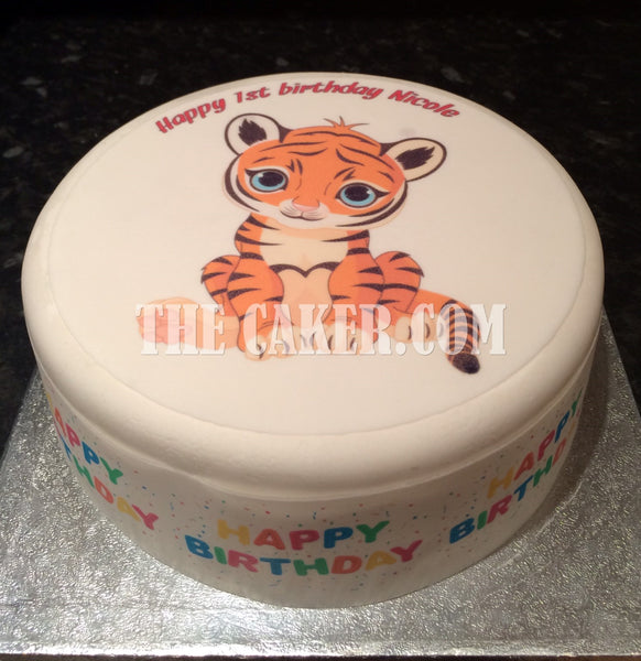 Tiger 02 Edible Icing Cake Topper