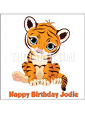 Tiger 02 Edible Icing Cake Topper