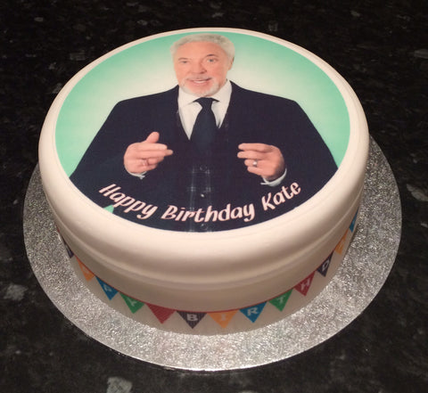 Tom Jones 01 Edible Icing Cake Topper or Ribbon