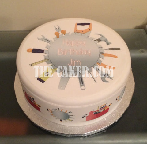 DIY Toolbox Tools 02 Edible Icing Cake Topper or Ribbon