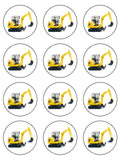 Digger Yellow Edible Icing Cake Topper 02
