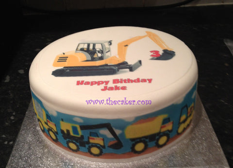 Tractor 02 (Yellow) Edible Icing Cake Topper