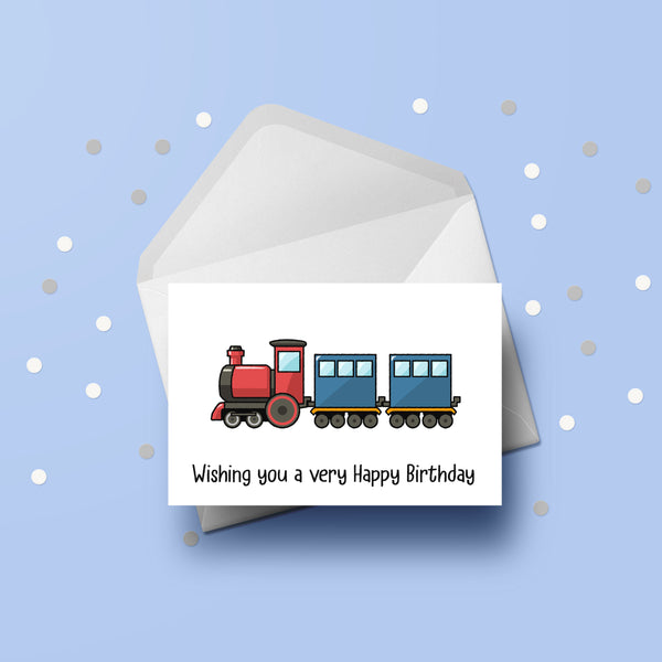 Train Birthday Card 01