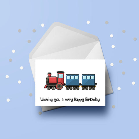 Train 01 Birthday Card