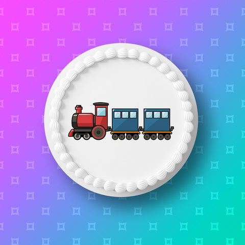 Train 01 Edible Icing Cake topper
