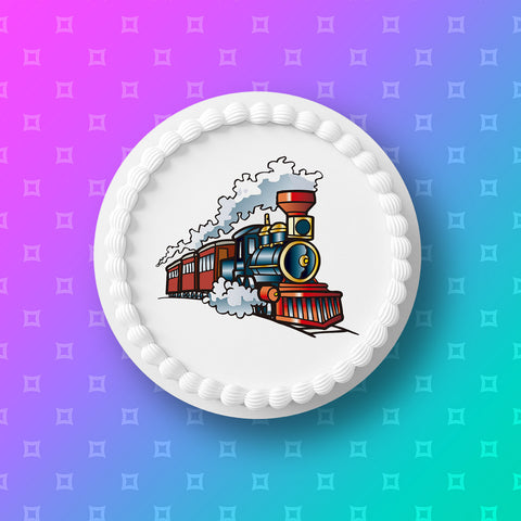 Train 02 Edible Icing Cake topper