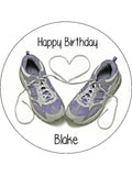 Running shoes / Trainers Edible Icing Cake Topper