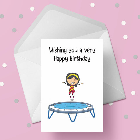 Trampoline 02 Birthday Card