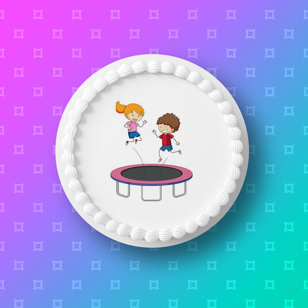 Trampoline Edible Icing Cake Topper 03