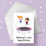 Trampoline 03 Birthday Card