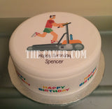 Running Treadmill Edible Icing Cake Topper