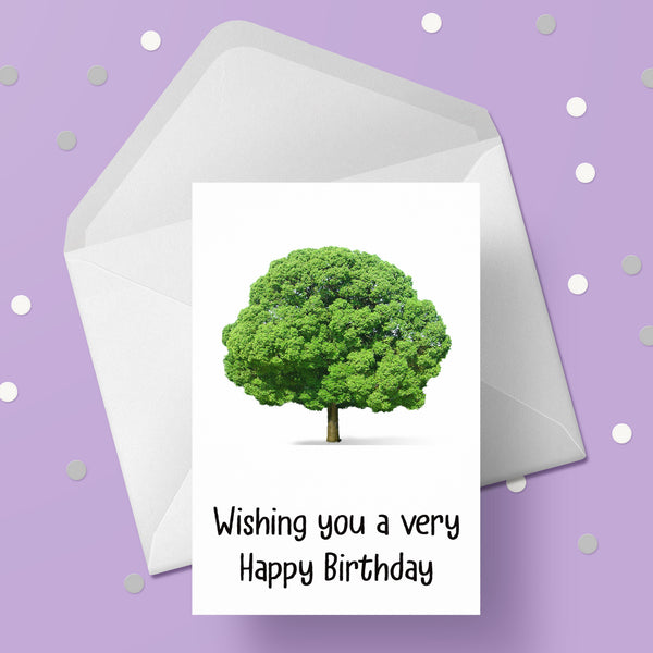 Green Tree Birthday Card