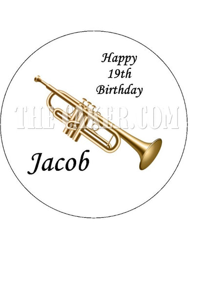 Trumpet Edible Icing Cake Topper