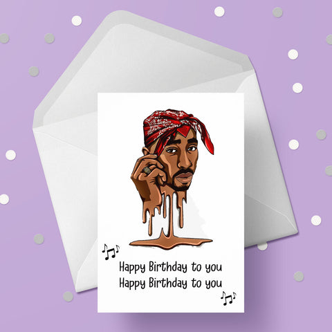 Tupac Shakur 03 Birthday Card