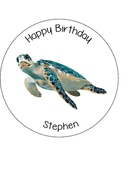 Turtle Edible Icing Cake Topper 02
