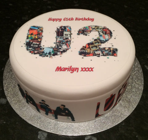U2 Edible Icing Cake Topper 01