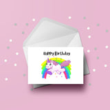 Unicorn Birthday Card 01
