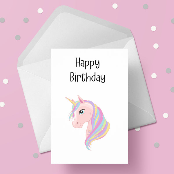 Unicorn 02 Birthday Card