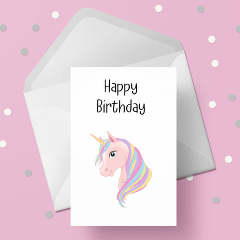 Unicorn 02 Birthday Card
