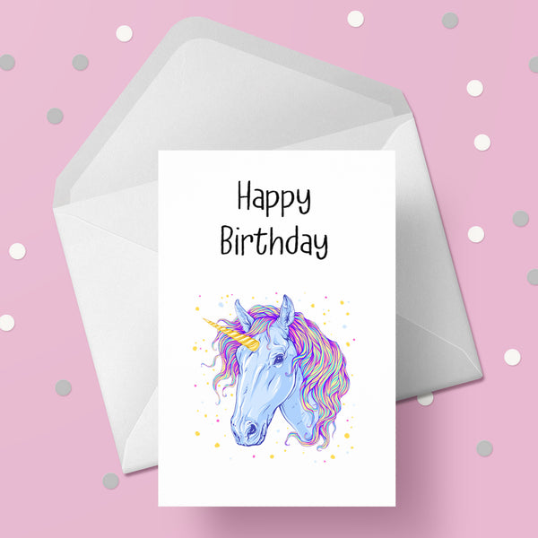 Unicorn Birthday Card 03