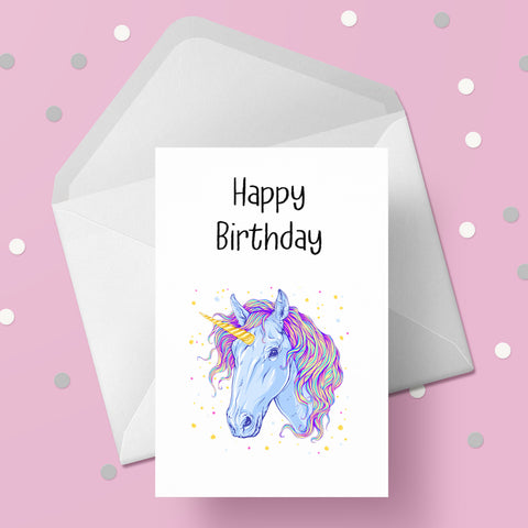 Unicorn 03 Birthday Card