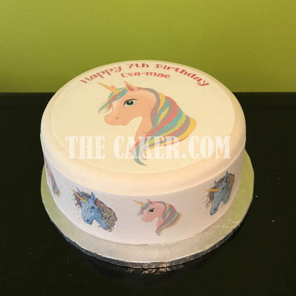 Unicorn Edible Icing Cake Topper 02