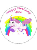 Unicorn Edible Icing Cake Topper 01