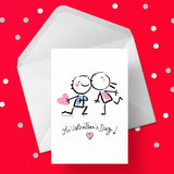 Valentine's Day Card 35 - Cute couple kissing