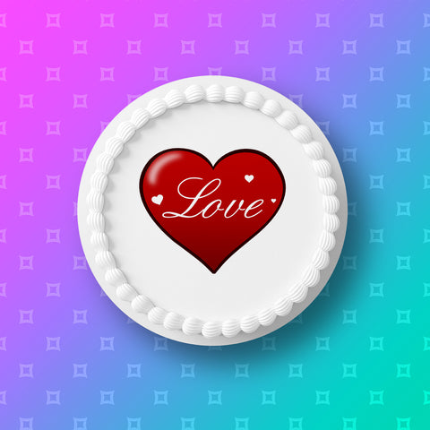 Valentine's Day Edible Icing Cake Topper 10