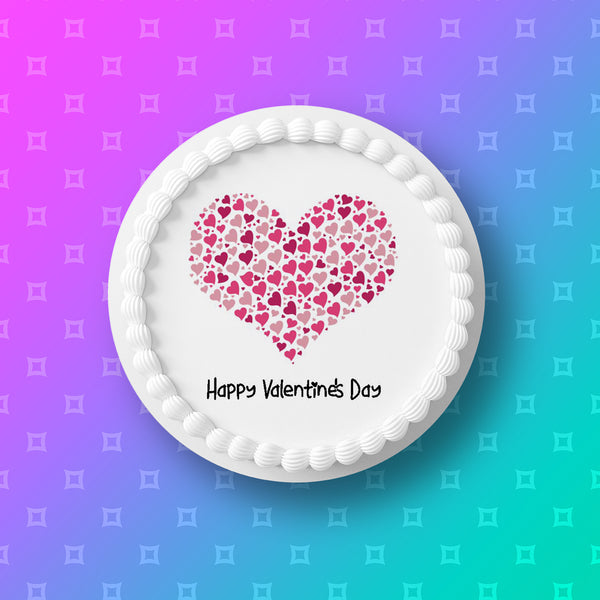 Valentine's Day Edible Icing Cake Topper 12