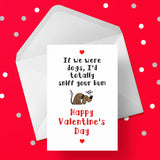 Valentine's Day Card 17 - Funny Dog Sniffing
