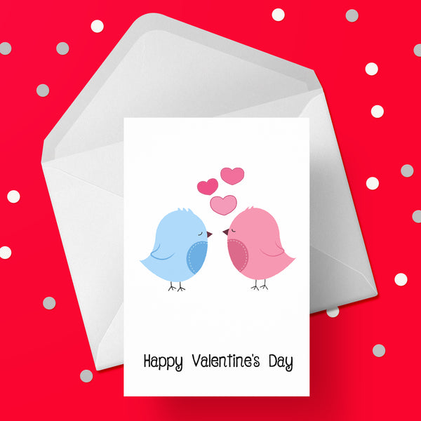 Valentine's Day Card 24 - Cute Lovebirds