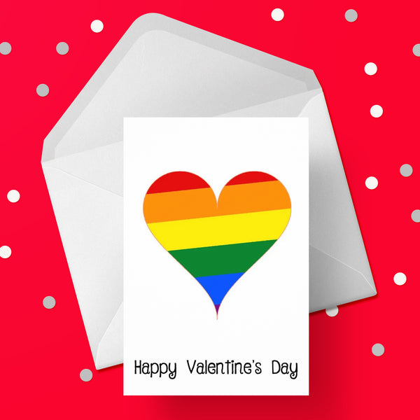 Valentine's Day Card 07 - Rainbow Heart