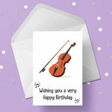 Violin Birthday Card 03