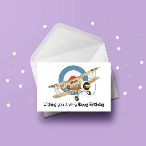 WW2 Plane Birthday Card