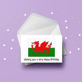 Wales Flag Birthday Card