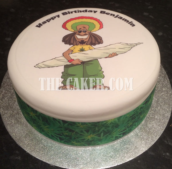 Weed, Marijuana Edible Icing Cake Topper 02