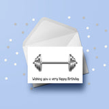 Weight Bar Birthday Card