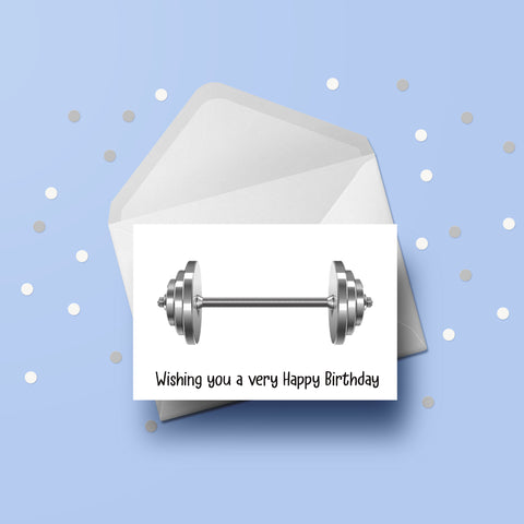 Weight Bar Birthday Card