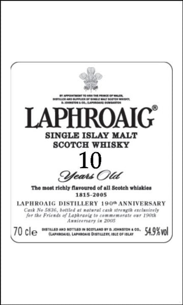 Laphroaig Whisky Label Edible Icing Topper 03