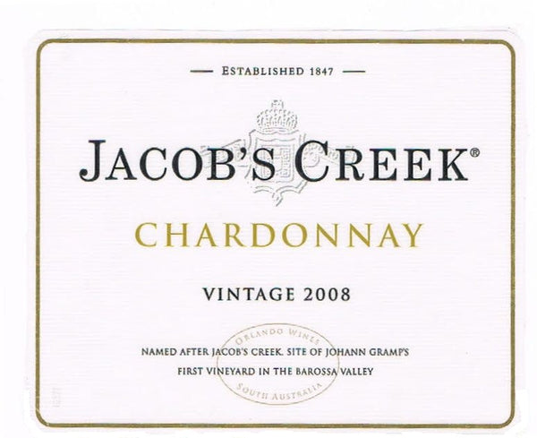 White Wine Label Edible Icing Topper 02 - Chardonnay